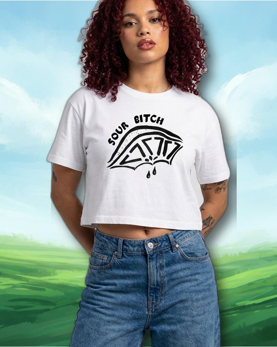 Main Squeeze Crop — white XS